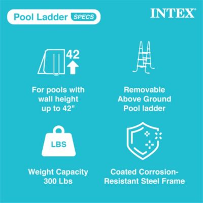 Above Ground Steel Frame Swimming Pool Ladder for 42-In. Wall Height Pools