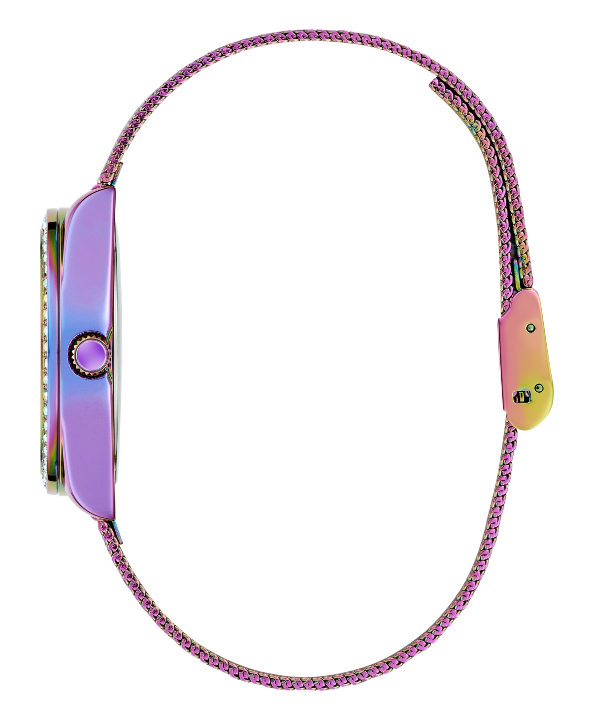 Guess Women's Analog Iridescent Mesh Watch 32mm In Iridescent