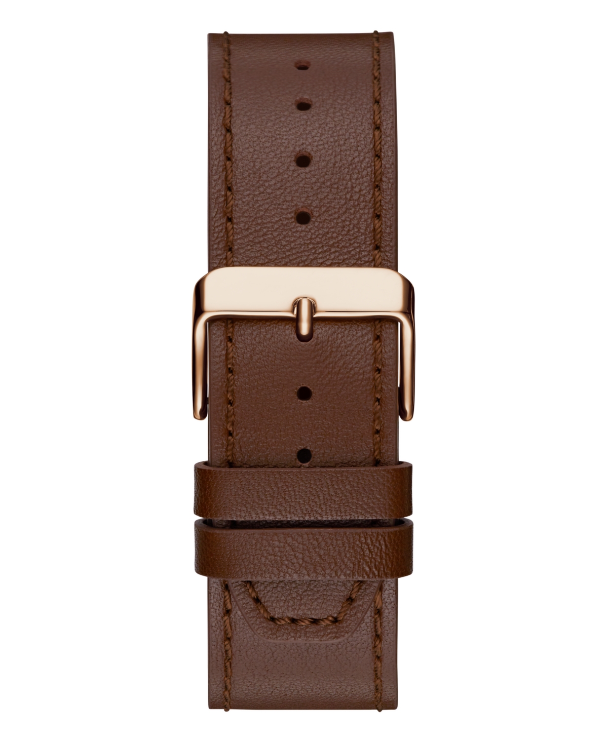 Guess Men's Multi- Function Brown Genuine Leather Watch 44mm In Brown