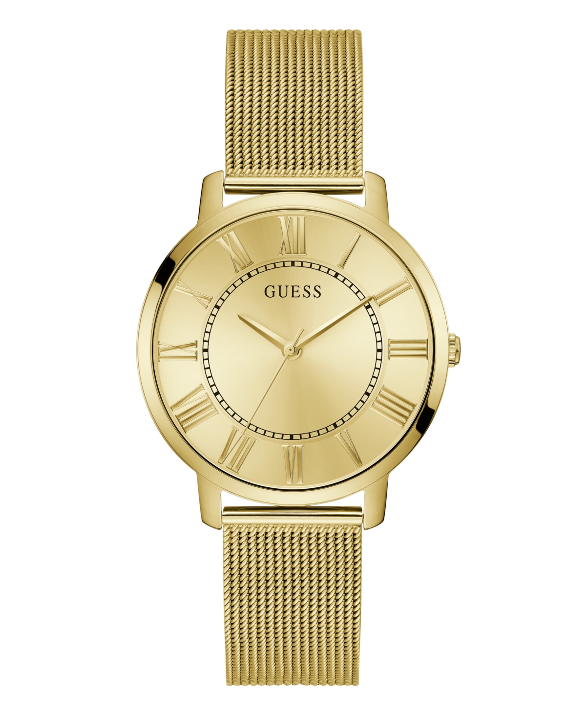 Guess Men's Analog Gold Tone Mesh Watch 40mm In Gold Tone