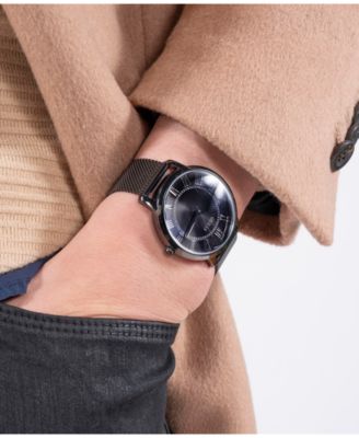 Men's Analog Black Mesh Watch 40mm