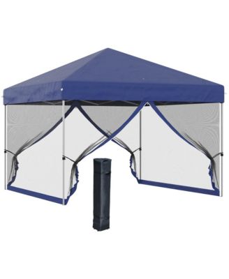 Portable Blue Pop Up Canopy Tent for Parties, Camping and Gatherings
