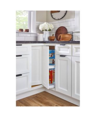 24'' Lazy Susan Pie-Cut Polymer 2-Shelf, White, 6942-24-11-52