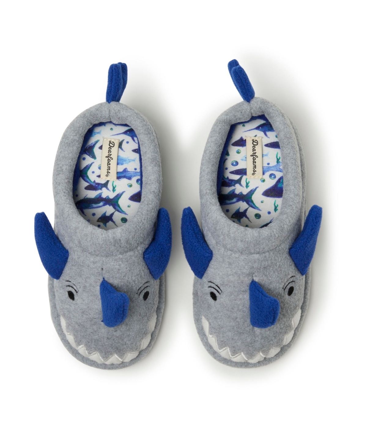 Dearfoams Boys Peyton Animal Slip-On Clog House Slipper