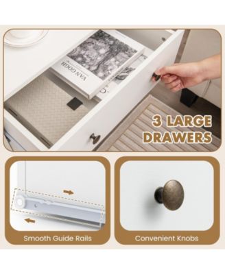 3 Drawer Dresser Chest of Drawers Bedside Table