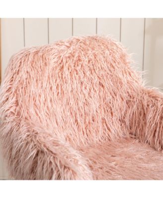 Modern Faux fur home office chair, fluffy chair for girls, makeup vanity Chair
