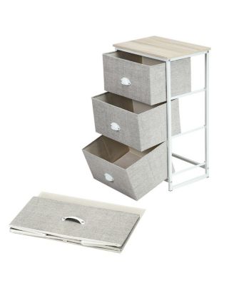 3 Drawer Nightstand Side Table Storage Tower Dresser Chest Home Office Furniture