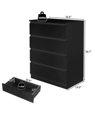 Simple Wood 4-Drawer Dresser – Classic and Functional Storage