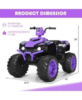 12V Kids 4-Wheeler ATV Quad Ride On Car w/ LED Lights Music USB