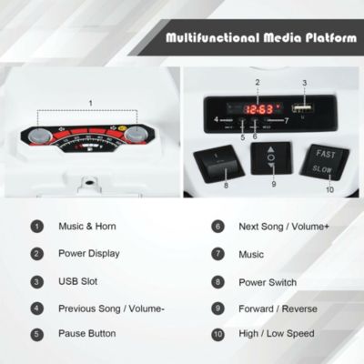 12V Kids 4-Wheeler ATV Quad Ride On Car w/ LED Lights Music USB