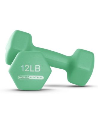 3, 5, 8, 10, 12 & 15 Pound Neoprene Dumbbell Weight Set w/Storage Rack