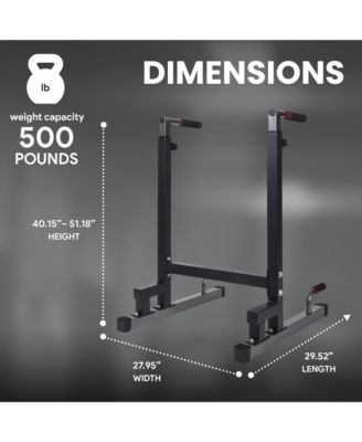 BalanceFrom Multi-Function Home Gym Exercise Dip Stand, 500lb Capacity, Black