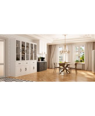 12-Shelf White Wood Standard Bookcase With Adjustable Shelves Drawer