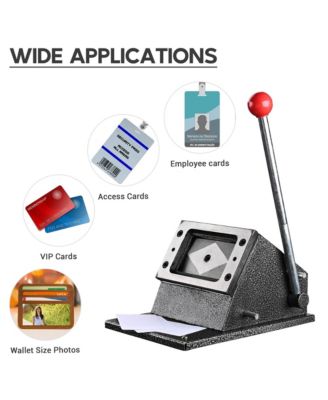2-1/8" x 3-3/8" Die Cutter Manual ID Card Scrapbooking Paper Trimmer Heavy Duty Punch