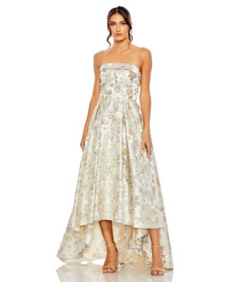 【Mac Duggal】ラージボウディテールフローラルブロケード Mac Duggal Floral Brocade Ball Gown | Saks Fifth Avenue