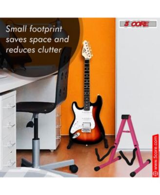 Double Guitar Stand Floor Adjustable Heavy Duty A Frame Folding Acoustic Electric Bass Mandolin Banjo Violin Holder Stands