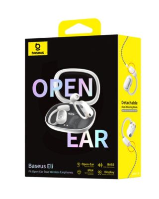 True Wireless Earbuds Bluetooth 5.3 Open Ear Headphones Sport Earphones,Eli Fit White