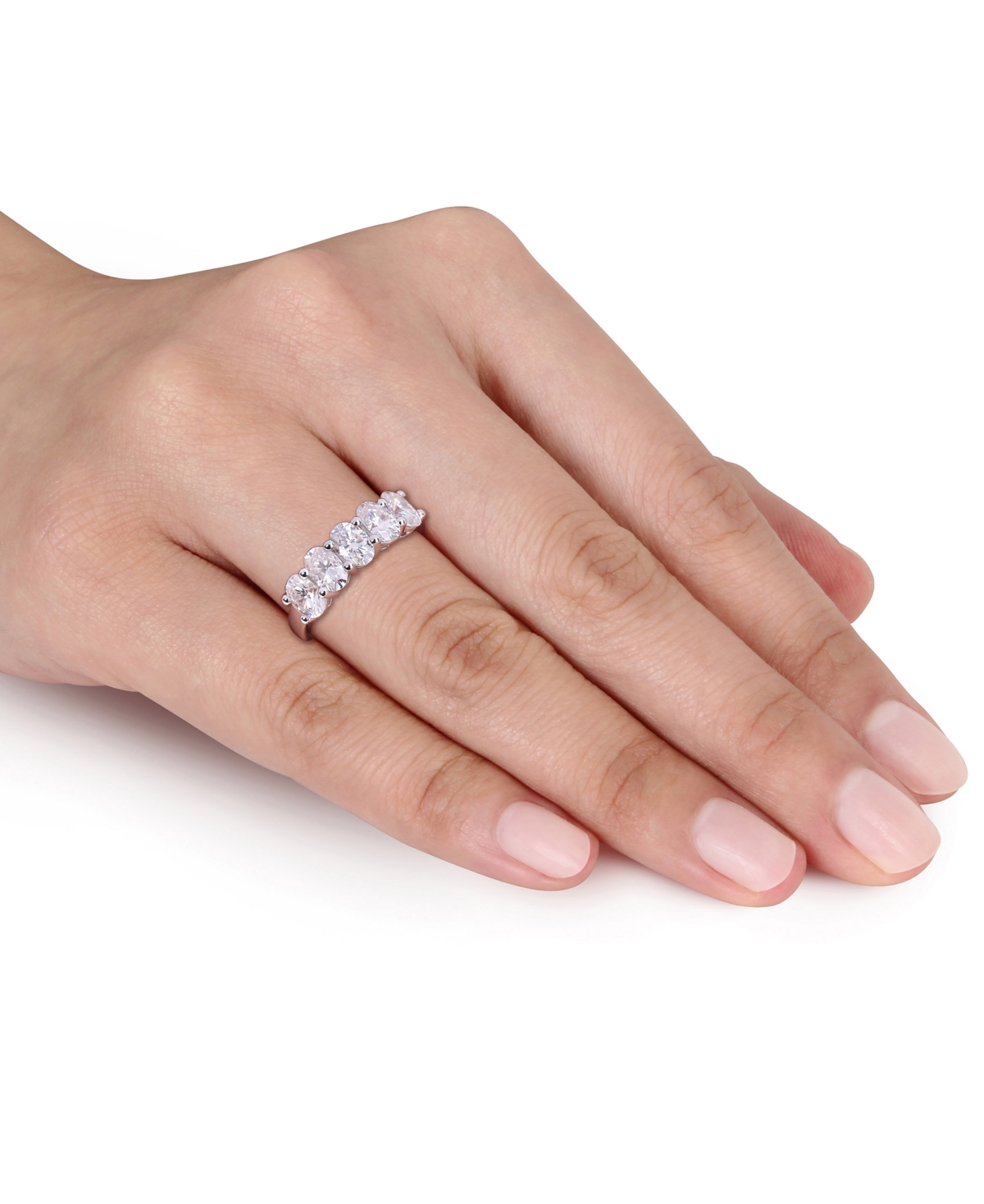Moissanite Oval Five Stone Anniversary Band (2-1/2 ct. t.w.) in 10kGold - White