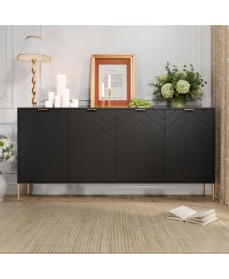 4-Door Accent Cabinet More Large Storage Cabinet