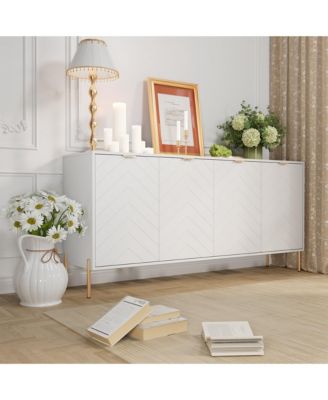 4-Door Accent Cabinet More Large Storage Cabinet