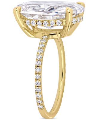 Moissanite Large Oval Engagement Ring (8 ct. t.w.) in 10k Gold