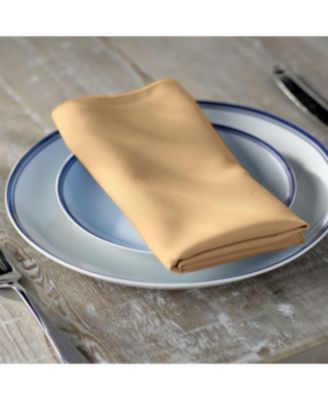 Set of 10 Fabric Napkins – 18x18-Inch Reusable Polyester Poplin Table Linens for Events & Restaurants