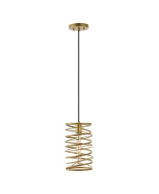 Helisa 7.25" 1-Light Modern Contemporary Iron Spiral LED Pendant