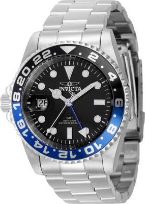 Men's 43962 Pro Diver Quartz 3 Hand Black Dial Watch