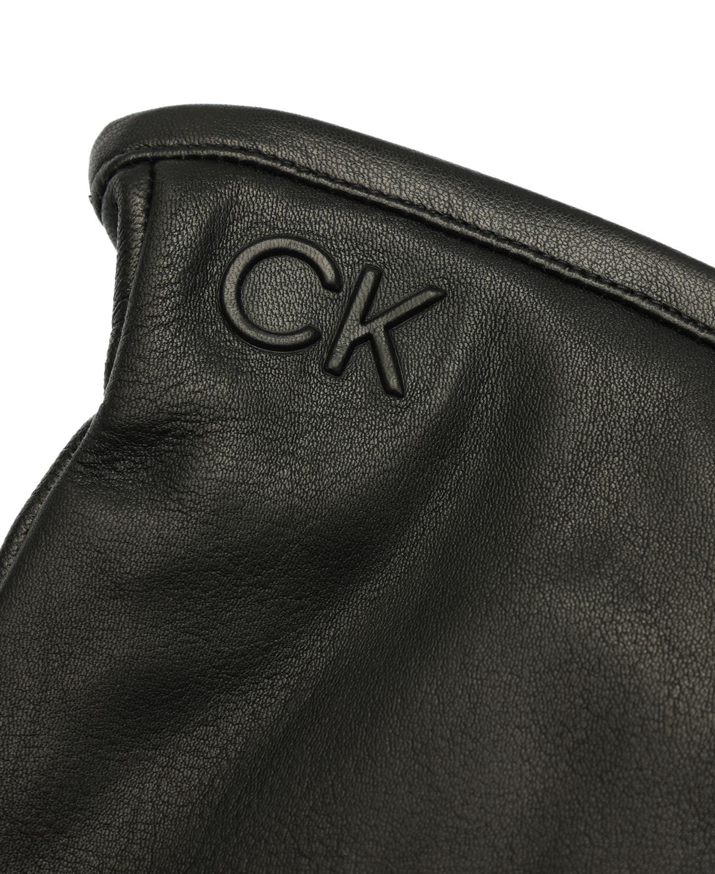 Мужские перчатки Calvin Klein Injected Leather, цвет: Чёрный — фото 3