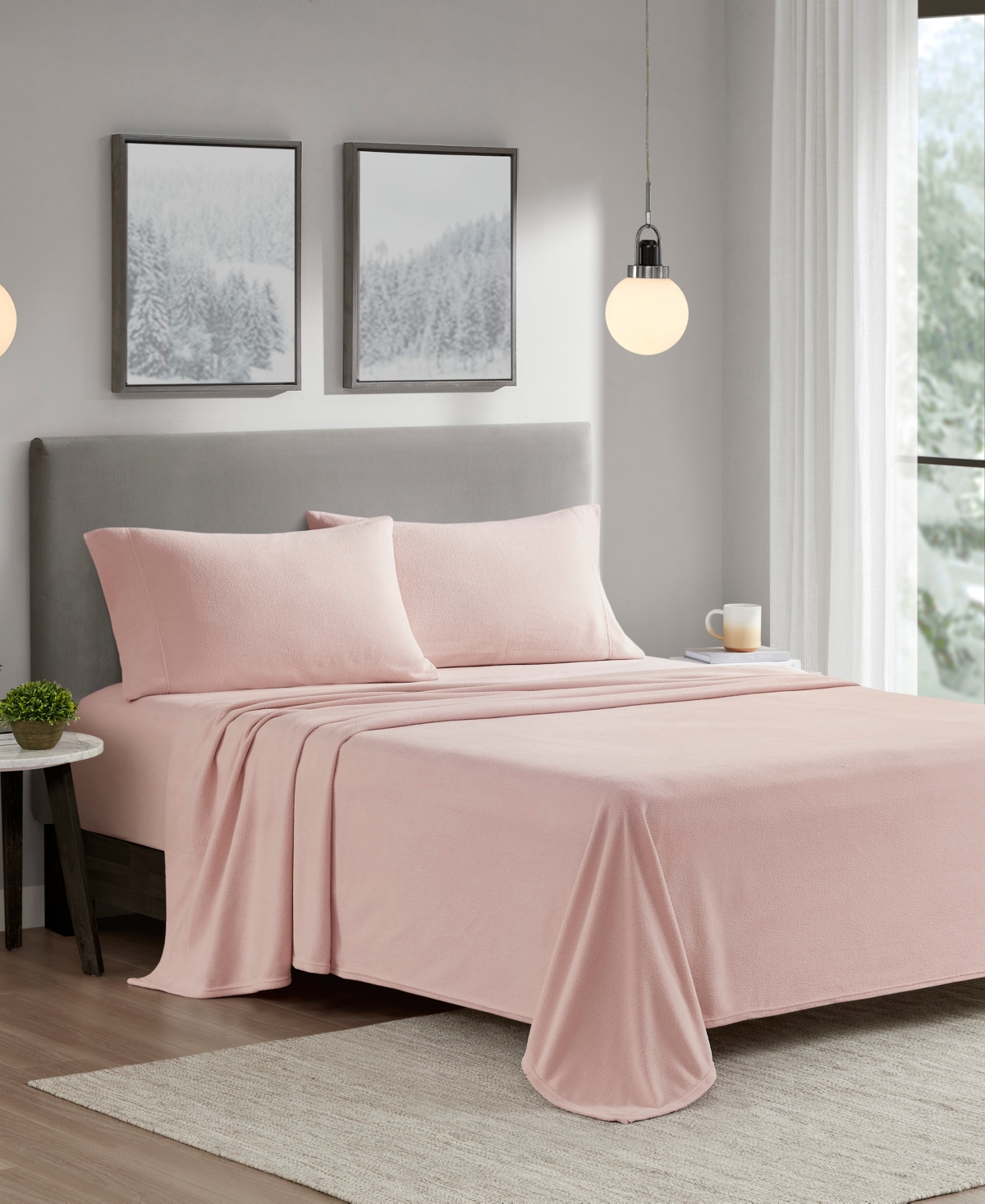 Madison Park Micro-fleece 4-pc. Sheet Set, Queen In Pink