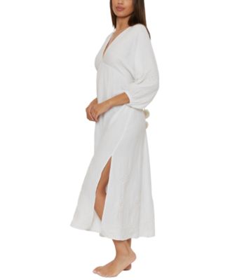 Women's Serene Cotton Gauze Back-Cutout Cover-Up Dress
