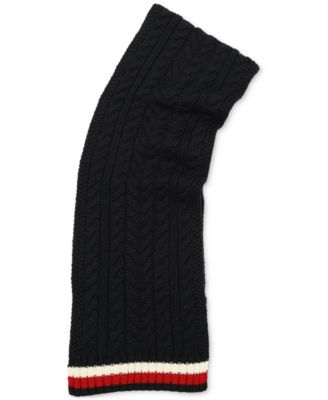 Men's Cable Knit Global Stripe Scarf