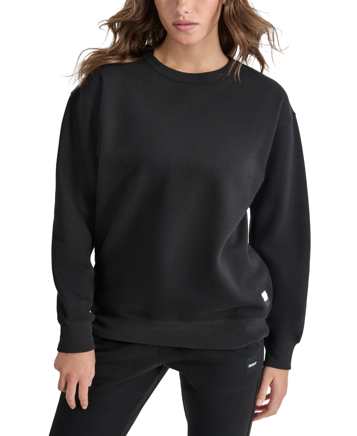 Dkny Sport Women's Logo Crewneck Sweatshirt In Black
