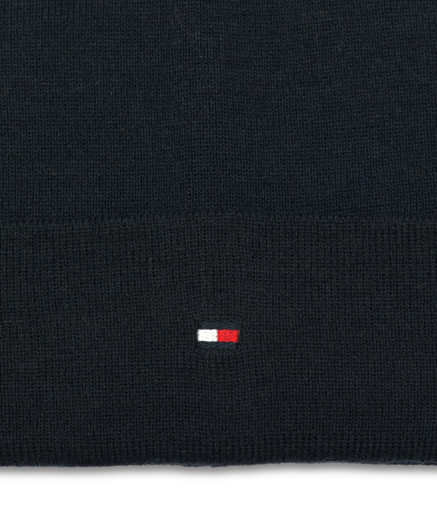 Мужская шапка Tommy Hilfiger Flag Embroidery Double Cuff Beanie, цвет: Пустынный небесно-голубой — фото 3