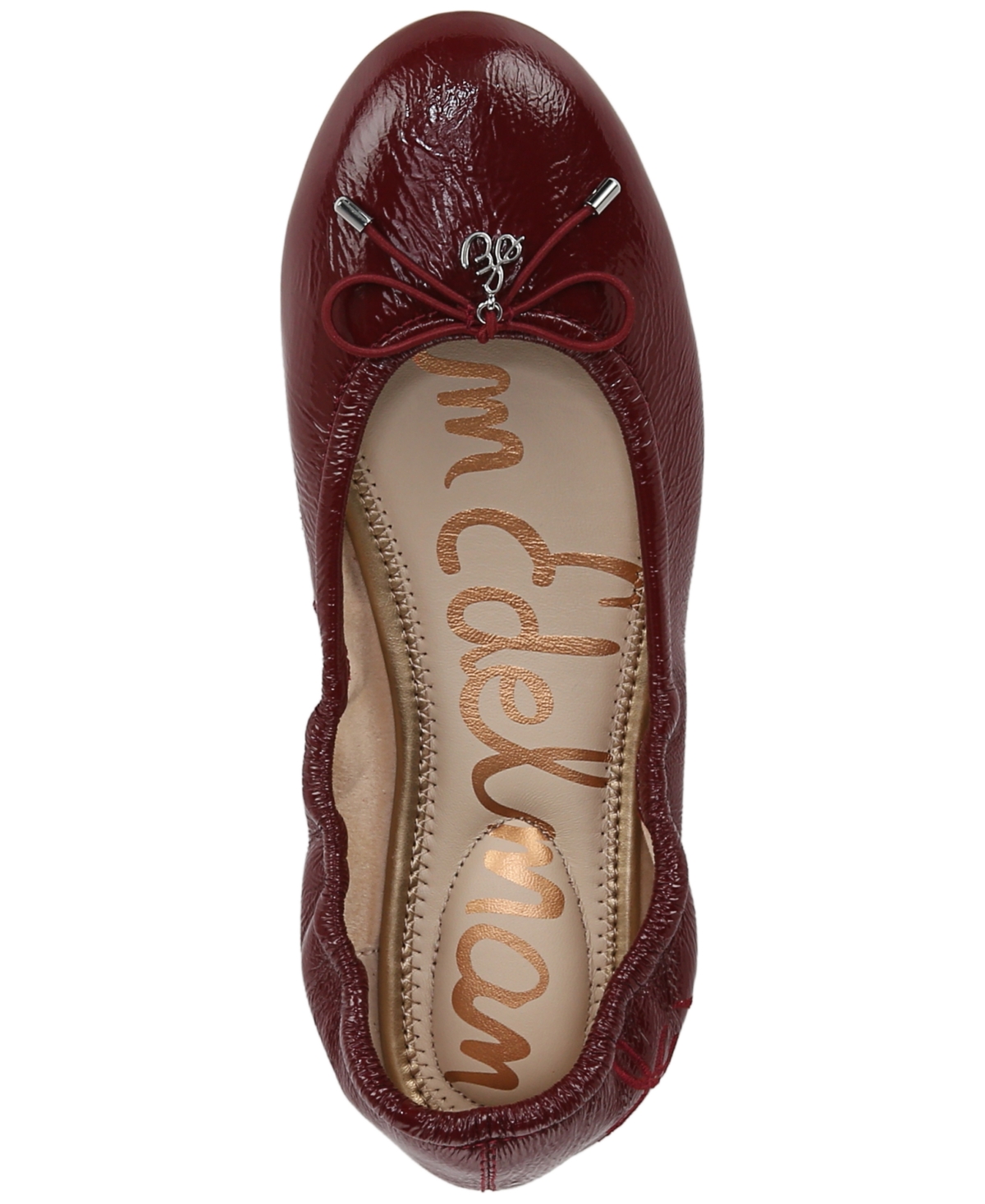 Shop Sam Edelman Women's Felicia Ballet Flats In Cabernet Red Patent