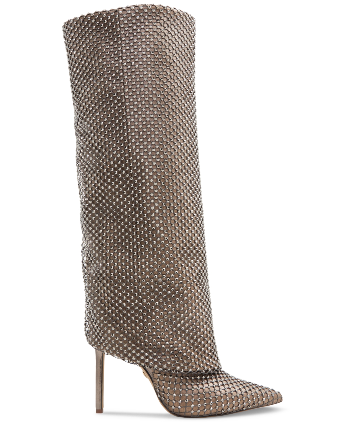 Shop Aldo Women's Livy-se Slip-on Knee-high Boots In Pewter Mesh