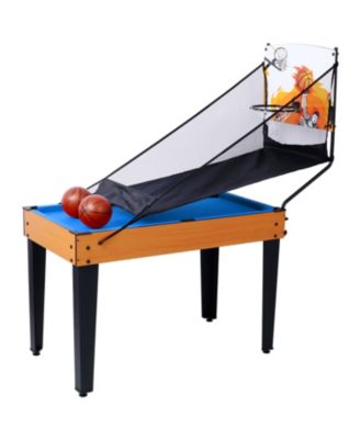 5-in-1 Multi-Game Table - Billiards, Push Hockey, Foosball, Ping Pong, and Basketball