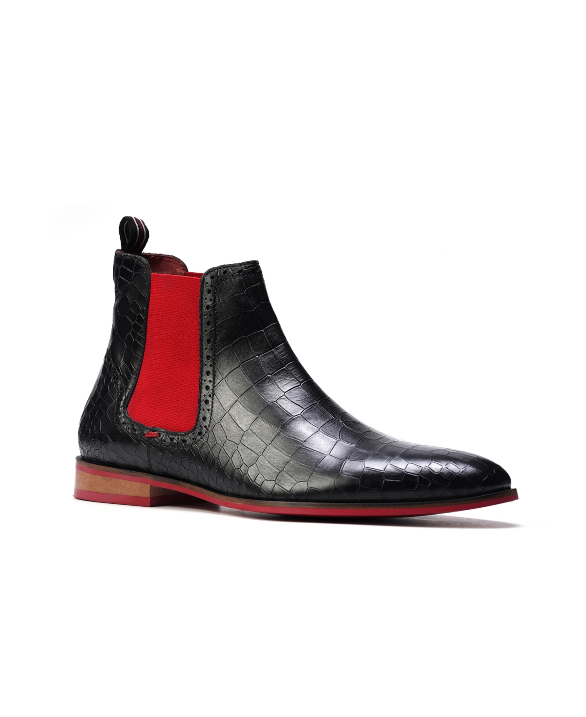 Men's Mantra Chelsea Ankle Boots - Tan Croco