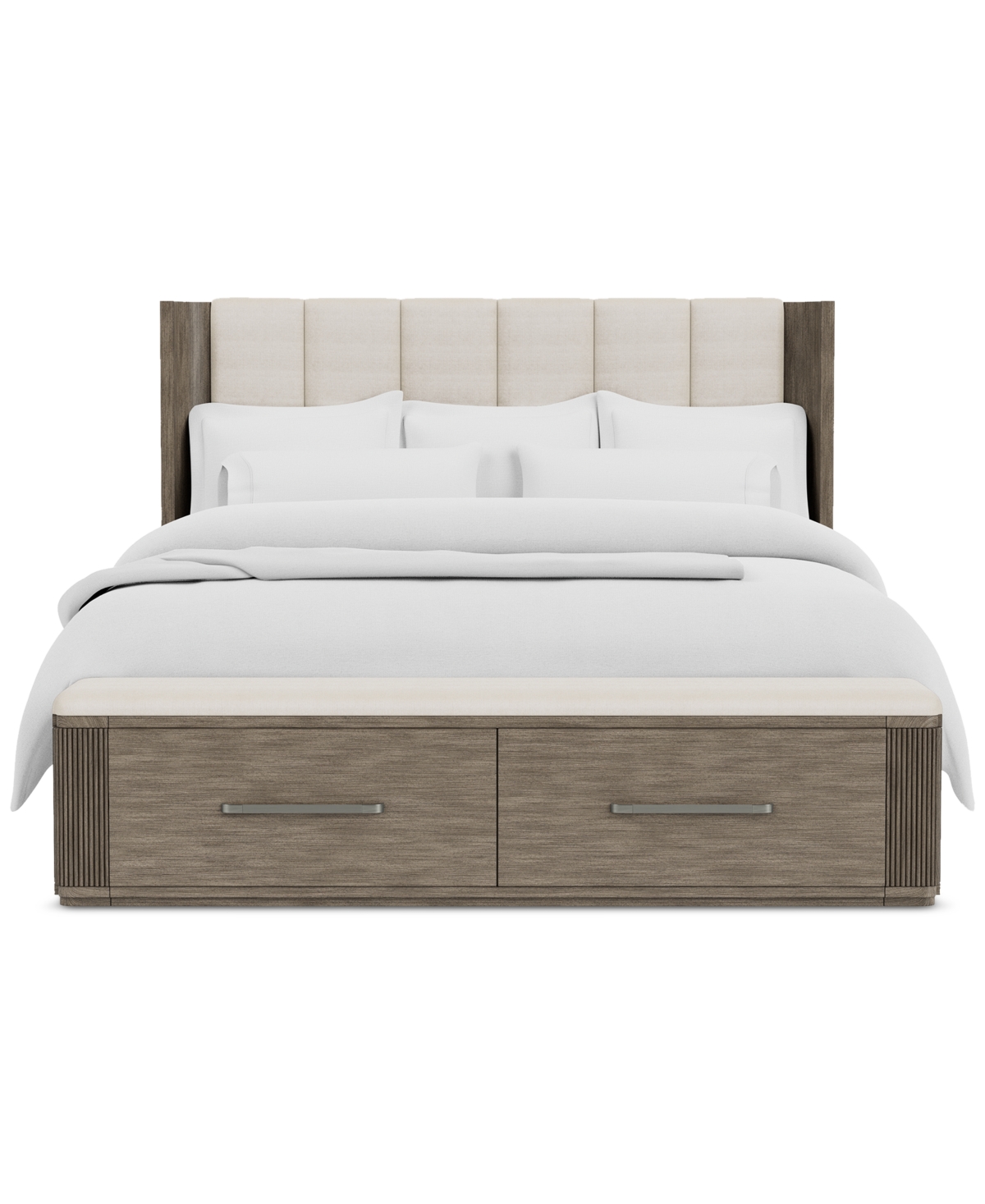 MACY'S FRANDLYN UPHOLSTERED KING STORAGE BED 
