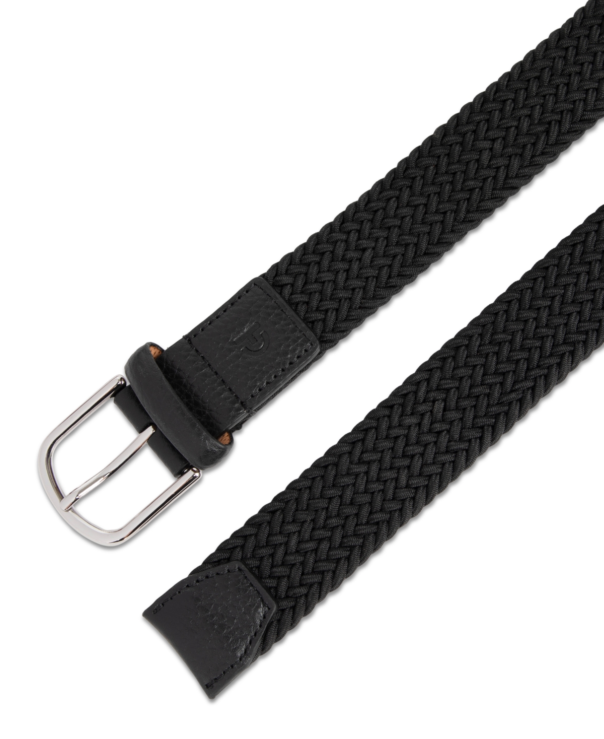 Cole Haan Men's Fully Adjustable Stretch Casual Corded Web Belt In Black