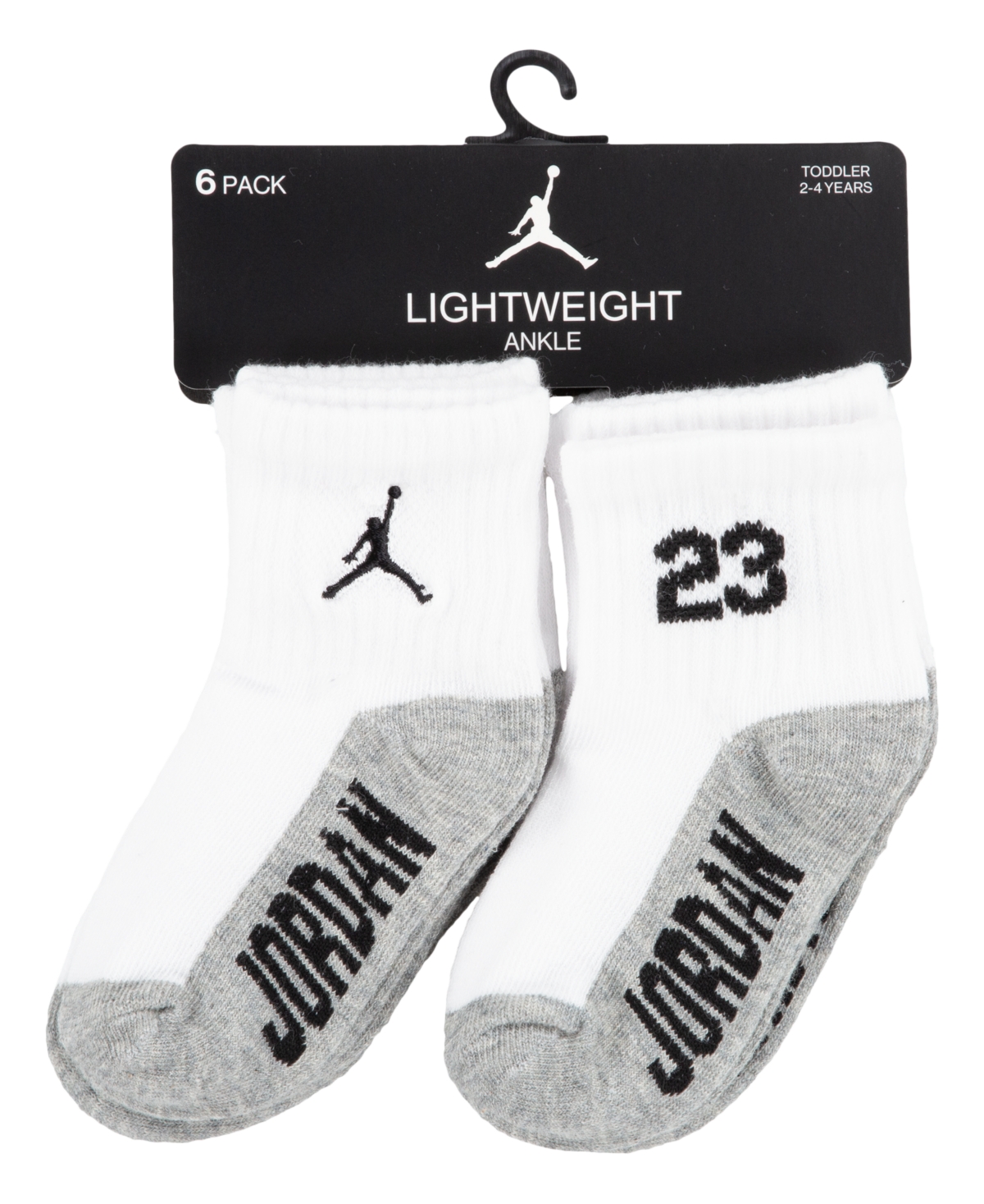 Jordan Baby And Toddler Boys Core Jumpman Ankle Socks, Pack Of 6 In White