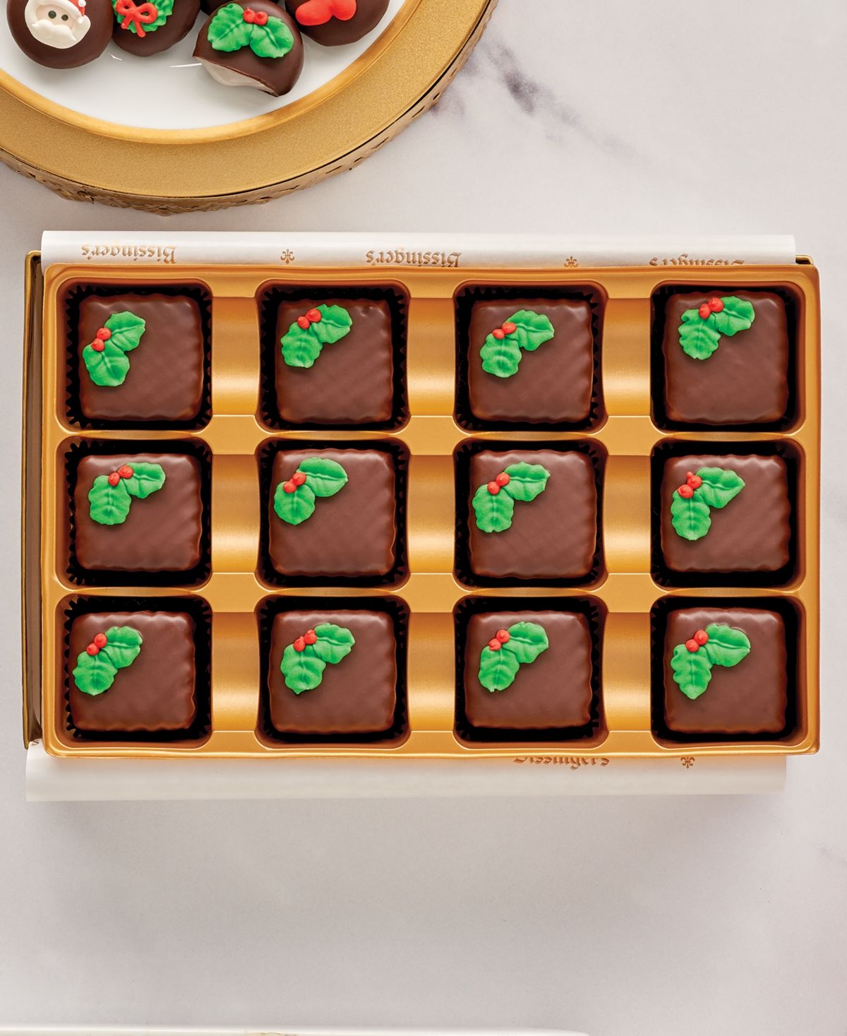 Bissinger's Holiday Dark Chocolate Petit Fours, 12 Piece