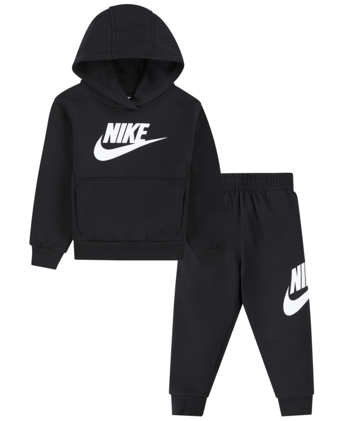 Nike Sportswear Club Fleece Toddler Hoodie Set In Black