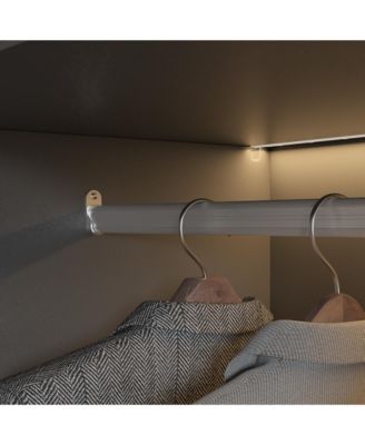 Glass Doors Wardrobe Armoires Aluminum Frame with LED Lights