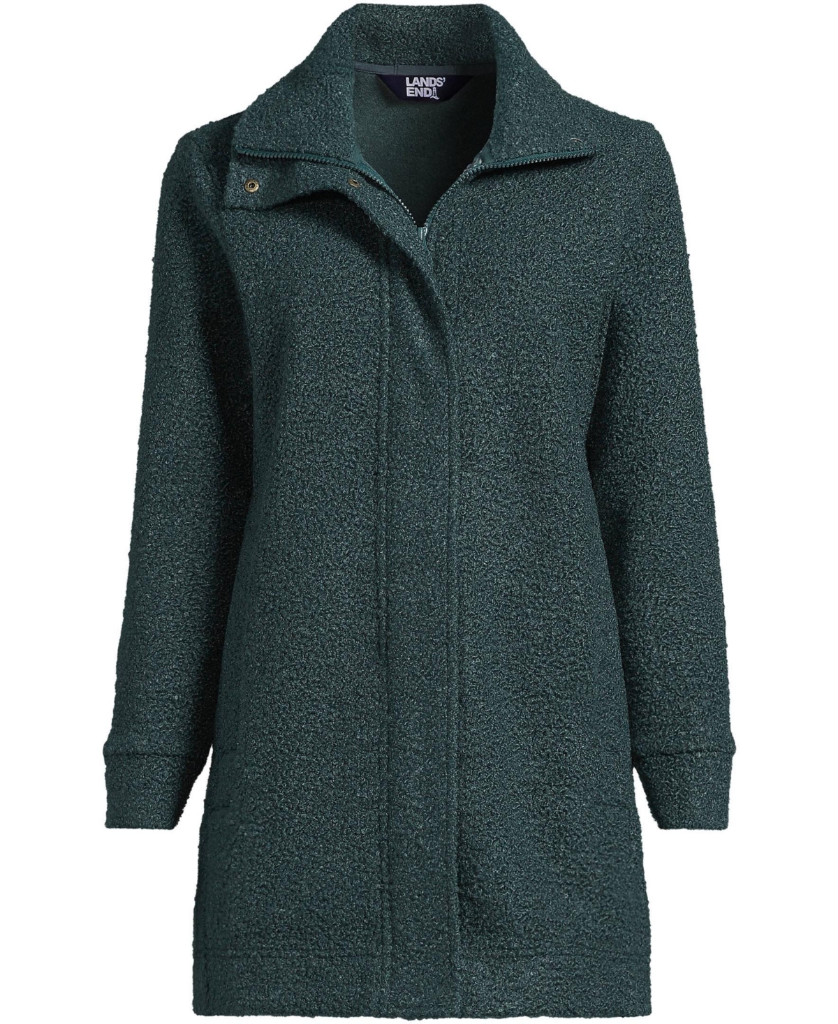 Lands' End Plus Size Boucle Fleece Coat