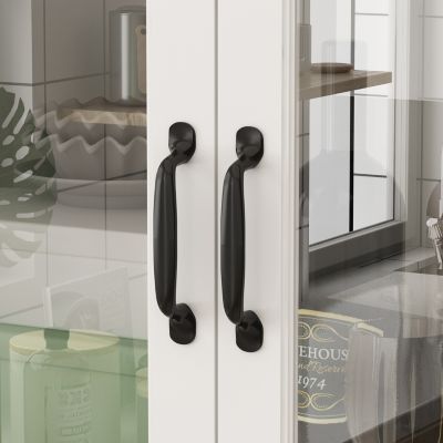 Bookcase Bookshelf with 10 Storage Shelves & 3 Glass Doors,Display Storage Cabinet