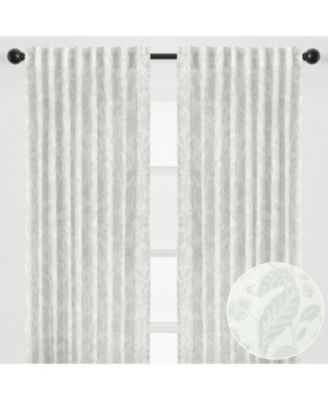 Premium 2-Panel Light Filtering Curtains - Semi Sheer for Living Room, Bedroom, Kitchen - 52" x 63" - Ogee Beige
