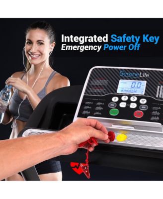 Foldable Motorized Treadmill with 12 Pre-set Programs and Bluetooth Connectivity SLFTRD26BT