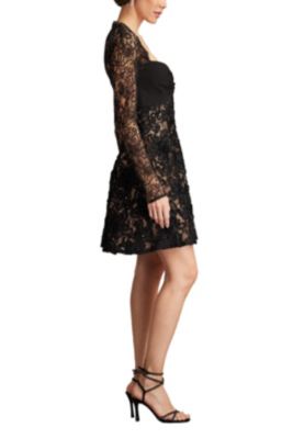 Sayda Embroidered Lace Mini Dress