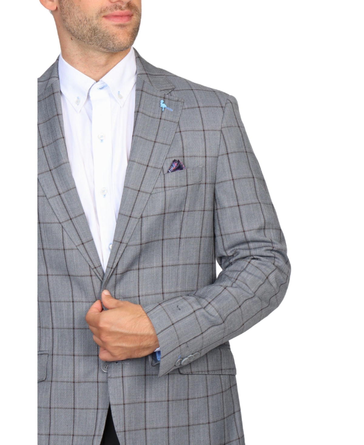 Men's Melange Windowpane Sportcoat